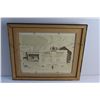 Image 4 : Framed Swamp House Art Painting by W.C Cory 16'' x 14 1/2'' -from the late president of hard of hear