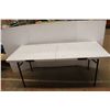 Image 2 : *Plastic Foldable Table, 72'' x 30'' x 29.5''- Has Paint Stains