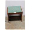 Image 1 : *Vintage Wooden Cushioned Stool, 18.5'' x 12.5'' x 18''