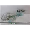 Image 1 : (2) Vintage Canning Jars, Crown, Imperial Gem, (12) Extra Glass Lids, Glass Dish w/ Lid