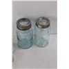 Image 4 : (2) Vintage Canning Jars, Crown, Imperial Gem, (12) Extra Glass Lids, Glass Dish w/ Lid