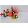 Image 2 : (2) Vintage Fisher Price Toys, Queen Buzzy Bee, Person On Tractor