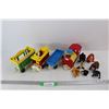 Image 1 : Vintage Fisher Price Circus Train w/ Various Toy Animals, Misc.