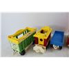 Image 2 : Vintage Fisher Price Circus Train w/ Various Toy Animals, Misc.