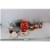 Image 1 : Lot Of Christmas Themed Cups, Santa Claus Salt And Pepper Shakers, Candy Trays, Misc.