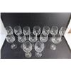 Image 4 : (14) Crystal Wine Glasses
