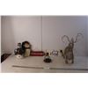 Image 1 : Christmas Lot- Decorative Reindeer, Snowmen, Signs, Candle Holder