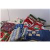 Image 2 : Christmas Items- Tablecloth, Placemats, Tree Skirt, Stockings, Misc.