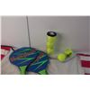 Image 2 : (5) Tennis Balls, (2) Rallyball Racquets, Inflatable Water Hammock