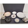 Image 1 : (10) Assorted Plates, (5) Bowls, and (2) Mugs - Some Chips