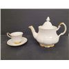 Image 2 : Royal Albert " Val D'or" China Tea Pot w/ (8) Tea Cups and Saucers