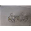 Image 2 : Crystal Lot- (7) Coasters & (2) Candle Holders