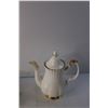 Image 2 : Royal Albert "Val D'or" China Coffee Pot w/ (8) Mugs