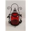 Image 3 : Bear Candle Holder, Red Glass Candle Holder, Painted glass Candle Holder