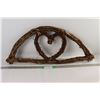 Image 1 : Heart Shaped Wooden Wall Decor - 31" x 13"