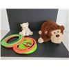 Image 1 : Stuffed Cat, Monkey Pillow Pet, (5) Frisbees