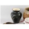 Image 2 : Christmas Decor, (2) Vases, Candle holder