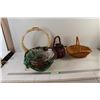 Image 1 : (4) Wicker baskets, Lids