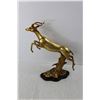 Image 3 : Brass Gazelle Ornament On Stand- 13'' Tall