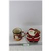 Image 1 : Santa Claus Cookie Tray w/ Santas Workshop Cup