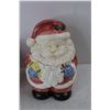 Image 3 : (2) Ceramic Christmas Themed Cookie Jars, Santa Claus, Snowman, Tallest Is 8'' Tall