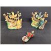 Image 1 : (2) Porcelain Bird Decor - Chipped and Christmas Guitar Decor