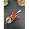 Image 6 : (2) Porcelain Bird Decor - Chipped and Christmas Guitar Decor