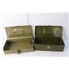 Image 2 : (2) Vintage Tin Tackle Boxes