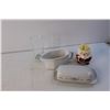Image 3 : Porcelain "Diane" Butter Dish, Gravy Boat, Misc.