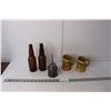 Image 1 : Oiler Tin, (2) Vintage Beer Bottles, (2) Novelty Ceramic  Beer Mugs