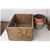 Image 3 : Vintage Tin, Wood Crate, Misc.
