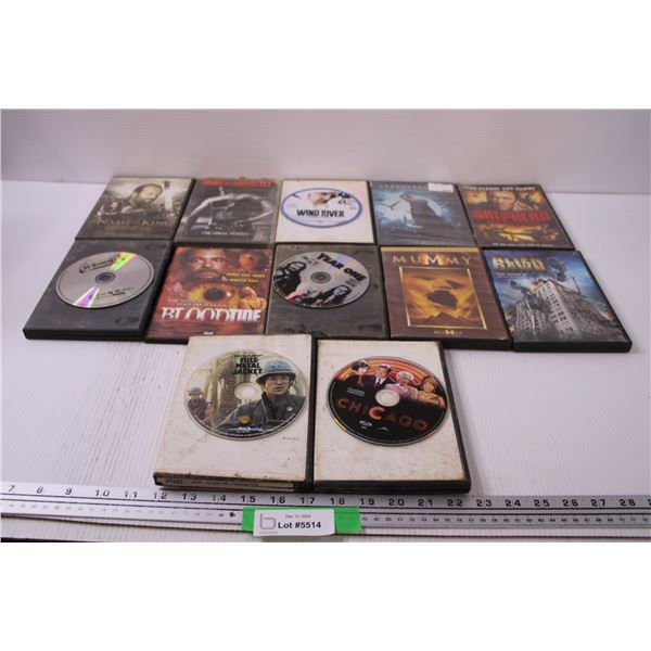 (12) DVDS: Name of the King, Sons of Anarchy, Year One, Mummy, Chicago, Misc.