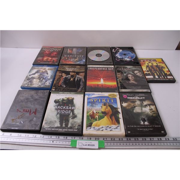 (13) DVDS: Pacific Rim, Training Day, Spirit, Twilight, Warcraft, Misc.