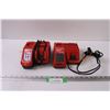 Image 1 : (2) Milwaukee M12 & M18 Battery Chargers - Powers On, As Is
