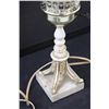 Image 3 : Vintage Table Lamp w/ Milk Glass Shade - 16" Tall - Works