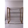Image 1 : * Wood & Metal Shoe Rack - Some Wear - 25" x 27" x 12"