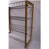 Image 3 : * Wood & Metal Shoe Rack - Some Wear - 25" x 27" x 12"