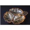 Image 2 : Carnival Glass Marigold Clover Dish - 7" Long