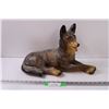 Image 1 : Ceramic German Shepard Figurine - Some Chips, As Pictured - 18" x 11"