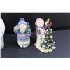 Image 2 : (3) Christmas Themed Snowman Ornaments, Tallest Is 10'' Tall