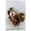 Image 1 : Santa Claus On Sleigh Decoration, TY Horse Stuffie- Both As Is
