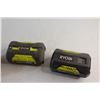 Image 2 : (3) Ryobi 40V Lithium Batteries - As Is