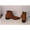 Image 3 : Men's Leather Dress Boots Made in Italy- Size 8, (2) Ties