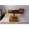 Image 1 : (5) Asian Tins & Glass Storage Box