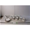 Image 1 : (6) Cups and Saucers w/ Matching Cream and Sugar - Made in China