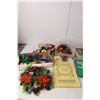 Image 3 : Christmas Lot- Books, Wreath, Misc.