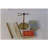 Image 2 : Vintage Toiletry Set- (2) Mirrors, Brush, (2) Combs, Misc.