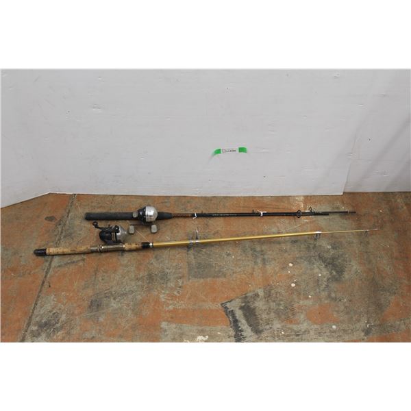 * (2) Closed Reel Fishing Rods - Telescopic 100" and 74"