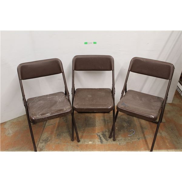 * (3) Folding Chairs