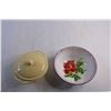 Image 2 : Ceramic Covered Dish and Enamel Bowl